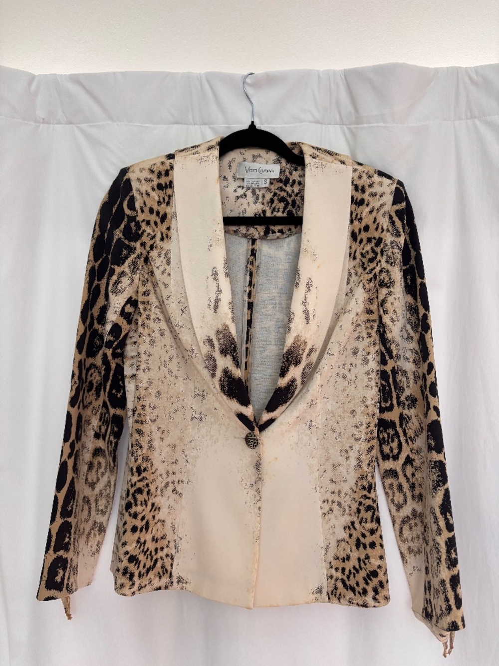 Vera Cruz Silk Blend Leopard Cheetah Print Jacket - Size Small